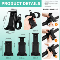 Adjustable 25″ Wide Handle Bar for Walking Pad with Phone Holder & Stability Fee