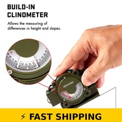 Eyeskey Military Navigation Compass with Inclinometer – Waterproof