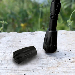 Black Rubber Diamond Trekking Pole Tip Protectors, Hiking Pole Replacement