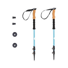 Lightweight Carbon Fiber Adjustable Quick Lock Trekking Poles with Cork Grip – 2