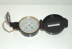 ENGINEER LENSATIC COMPASS Black With Brass Loop