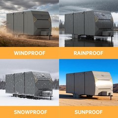 RV Covers for Travel Trailers, 22-24ft Heavy Duty Camper Cover, 7 Layers Extr…