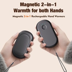 Portable Magnetic Hand Warmer 2in1 USB Rechargeable Bank Outdoor