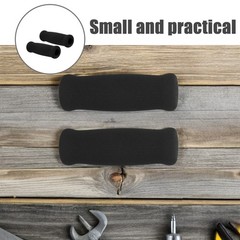 2Pcs Elderly Crutch Handles Grip Replacement Soft Nonslip Black Sponge Wraps