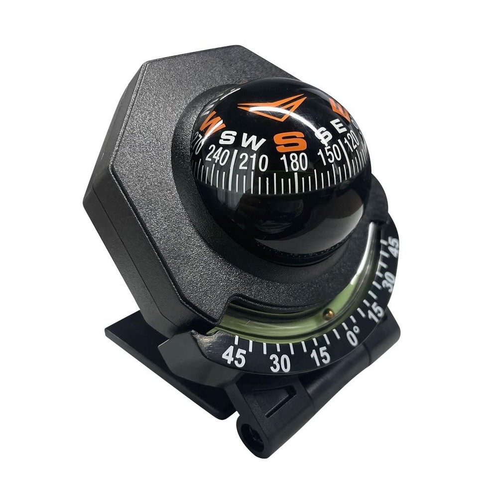 Car Compass, Car Dashboard Compass Ball with Slope Meter, Adjustable Night Vi…
