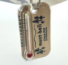 mont-bell Zippo Gauge Thermometer Beige Hand-drawn Mountain Logo New