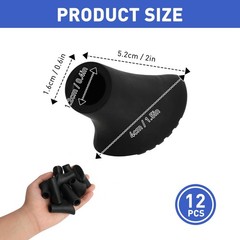 Nordic Walking Pads, 12 Pack / 6 Pairs, High Quality Rubber Pads for Asphalt and…