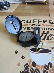 TOOLS Engineer Lensatic Directional Compass Vintage Black Durable Rugged Design