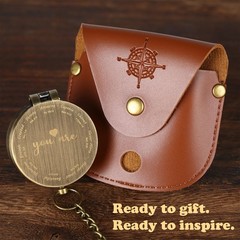 Engraved Brass Compass Scripture Inspirational Baptism Christian Hiking