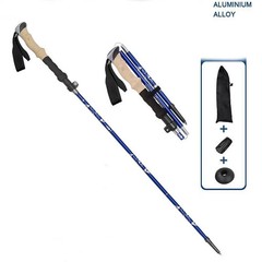 Foldable Hiking Stick Aluminum Alloy Cane, Cork Handle, Suitable for Hiking