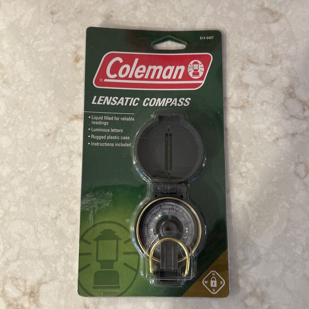 Coleman Lensatic Compass 814-640T New In Package🔥👀FAST SHIPPING/READ👀