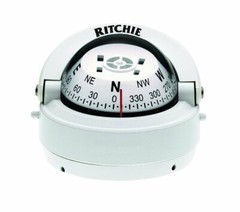 Ritchie Explorer Surface Mount 2.75 In Direct Read Dial Compass White S-53W