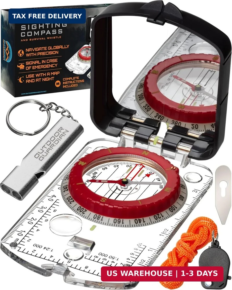Pathfinder Sighting Compass – Precise Navigation, Hiking and Orienteering Mirror