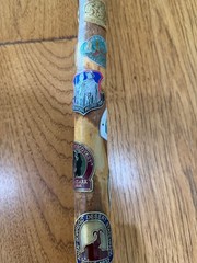 Wooden Hiking Walking Stick 30.5″ With 18 Medallions