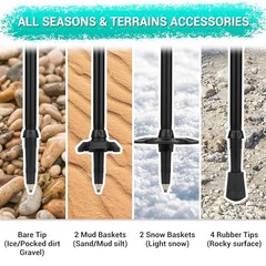 THEFITLIFE TREKKING POLES LIGHTWEIGHT 7075 ALUMINUM HIKING STICKS – BLUE