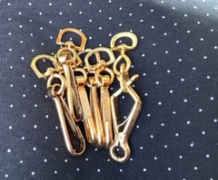 HS climb equipment Germany HS 50 BELT CLIP GLOVE HOLDER GOLD TONE  5 belt clip 