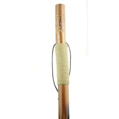 Survivor Series 55″ Hand Carved Wolf Hiking Stick, Weatherproof, Rope Wrapped, M