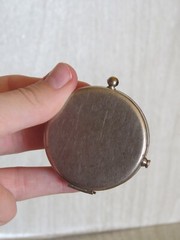 VTG German Made Field Pocket Compass WWII Era?? Silver Tone Metal READ