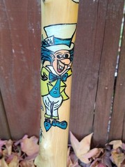Walking staff. Alice and Wonderland themed, hand crafted, hand painted.