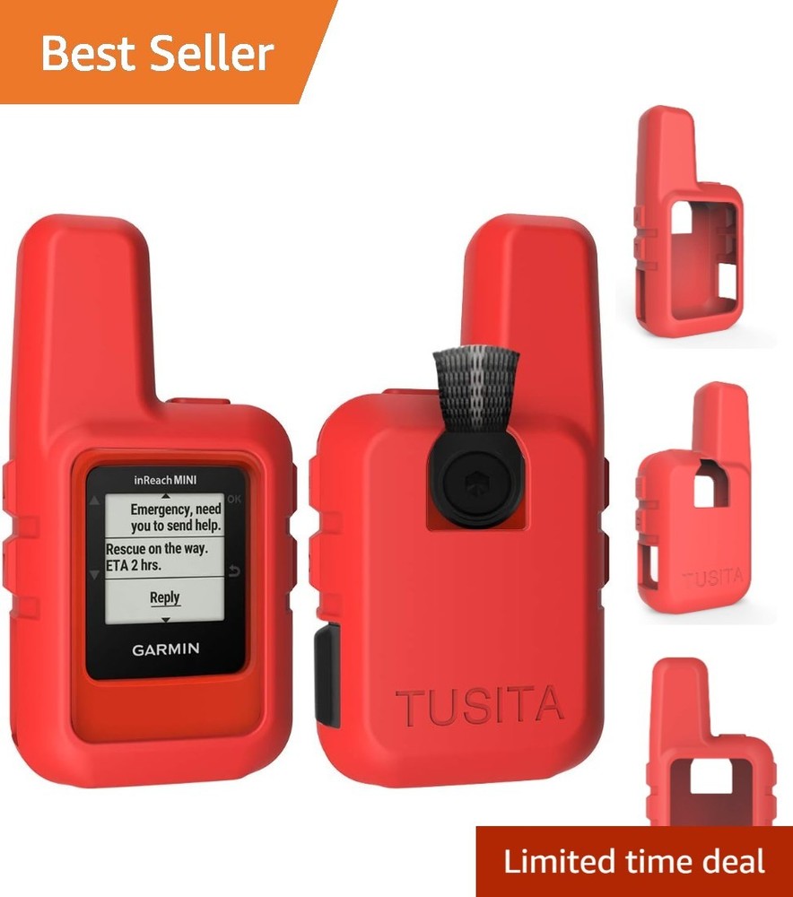 Durable Red Soft Silicone Cover for Garmin inReach Mini – Slim Fit & Easy Access