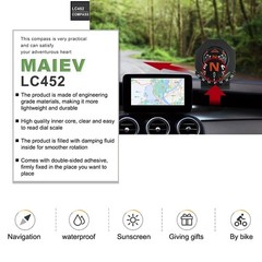 Car Compass, Car Dashboard Compass Ball with Slope Meter, Adjustable Night Vi…