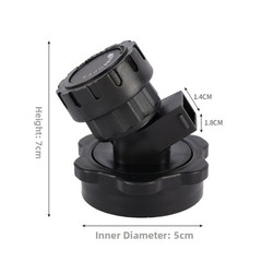 Water Bucket Seal Cover with Faucet for PE PP Containers 5x5x7cm 2pcs Black