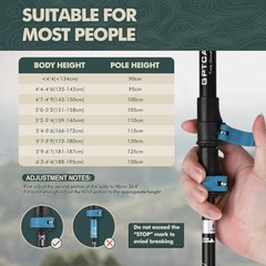 GPTCAMP Walking Sticks,Trekking Poles Collapsible Hiking -Blue