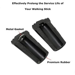 Walking Stick Tips Rubber Replacement 4 Pack for Walking Sticks Trekking Poles