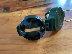 Vintage Engineer Directional Lensatic Compass With Magnifier CAMOUFLAGE GREEN