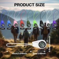 Mini Compass Keychain for Kids – Multi-Color Pocket Compass for Camping, Hiking