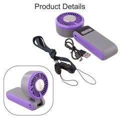 Rechargeable Handheld Fan 2400mAh Battery USB Charging 100 Speed Options