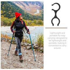 20 Pcs Mountaineering Pole Lock Buckle Carabiner Clip Climbing Cane