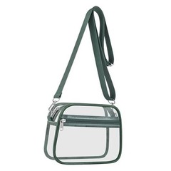 Clear Bag for Stadium Events Clear Sports Fan Handbags Large Forest Green
