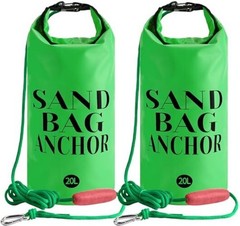 RunNico 500D Sand Anchor for Small Boats,2 in 1 PWC Jet Ski Green-2pcs-20L