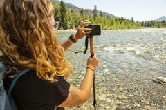 Trekking Poles – Carbon Fiber Monopod Walking or Hiking Sticks with with Accesso