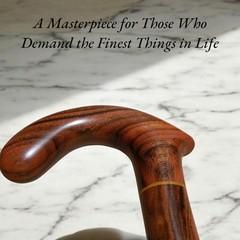 Wooden Walking Stick – Handcrafted Luxury Laurel Macho Wood Solid Cane Imported