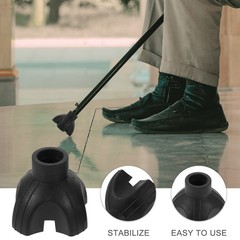 2Pcs Durable Tpr Cane Tips Non Slip 4 Prong Walking Cane Accessories Black