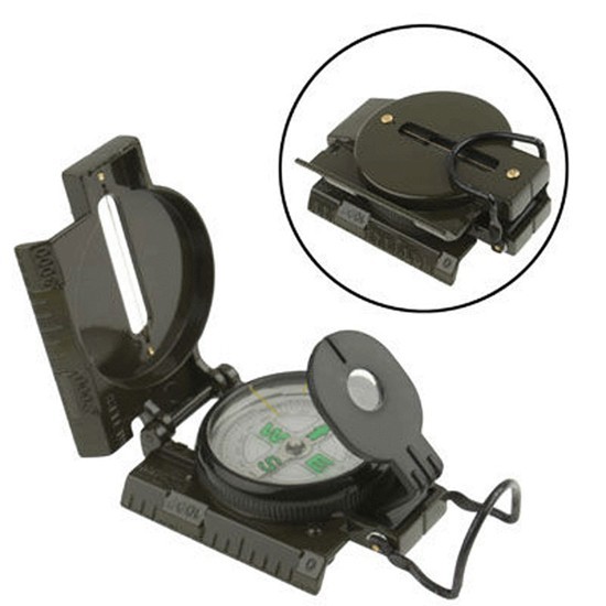 Professional Metal Lensatic Compass Military Style Aluminum Housing Floating Lum
