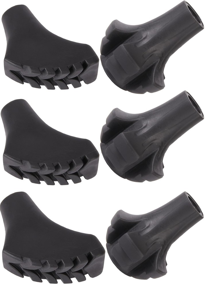 Trekking Poles Tips Set – Feet Rubber Trek Cane Tips Protectors Fit Most Walk…