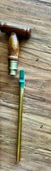 Michael Vignoles 38″ Walking Stick Ireland Claddagh Brass Mus Penny Flute Sealed