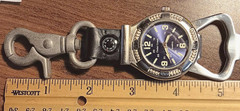 Cedar Creek Quartz Watch Compass Bottle Opener on Clip Camping $ NO RESERVE $