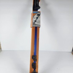 Single Trekking Pole Blue 4.5′ Adjustable Collapsible Hiking Walking Stick
