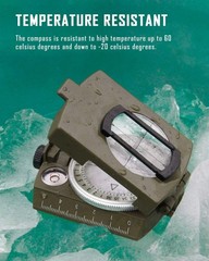 Compact Military Compass Ideal for Outdoor Activities, Waterproof & Lightweight