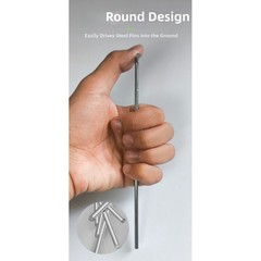 100PCS Heavy Duty Iron Ground Pegs 18.3cm Galvanized for All Weather Camping
