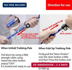 A ALAFEN Aluminum Collapsible Ultralight Travel Trekking Hiking Pole for Men and