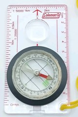 Coleman Compass with Magnifier Hikers Maps Scouts Backpacking Camping