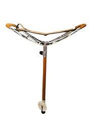 Hunting Stick outdoor Walking Stick with Leather Seat Chair Camping Fish Stool