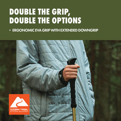 Aluminum Adjustable Quick Lock Trekking Poles with EVA Grip, 1 Hiking Pole
