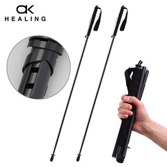 Foldable 5Sections UltraLight 110G Hiking Poles Carbon Fiber Sticks Trekking Pol