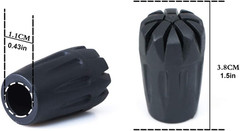 8pcs Trekking Pole Rubber Tips 11mm Hiking Walking Stick Tip Protectors Caps
